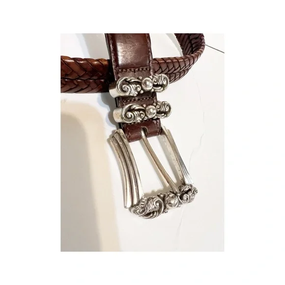 Brighton | Accessories | Brighton Brown Leather Braided Belt 